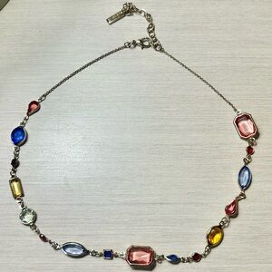 SUGARFIX Multicolor Gemstone Gold Necklace